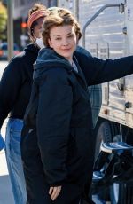 NATALIE DORMER on the Set of Audrey