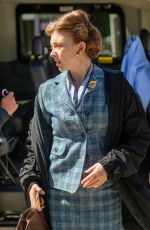 NATALIE DORMER on the Set of Audrey