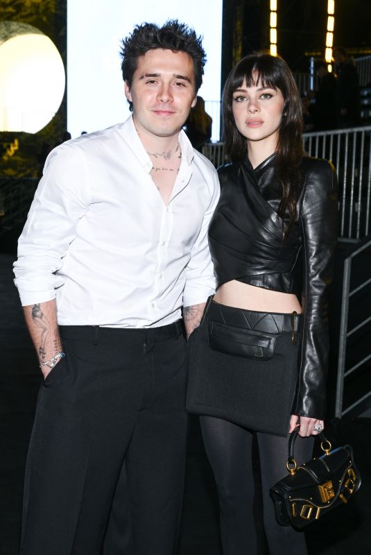 NICOLA PELTZ and Brooklyn Beckham at Balmain Fashion Show in Paris 09/28/2022