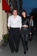 NICOLA PELTZ and Brooklyn Beckham Night Out in Paris 09/08/2022