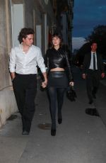 NICOLA PELTZ and Brooklyn Beckham Night Out in Paris 09/08/2022