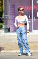 NINA AGDAL Leaves Pretty Little Thing Showroom in West Hollywood 09/26/2022