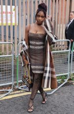 NORMANI Arrives at Burberry S/S 2022 Show at London Fashion Week 09/26/2022