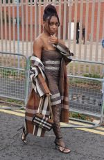 NORMANI Arrives at Burberry S/S 2022 Show at London Fashion Week 09/26/2022