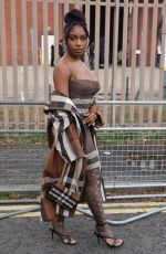 NORMANI Arrives at Burberry S/S 2022 Show at London Fashion Week 09/26/2022