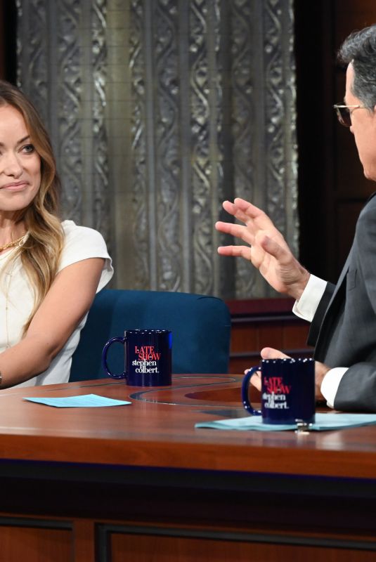 OLIVIA WILDE at Late Show with Stephen Colbert in New York 09/21/2022