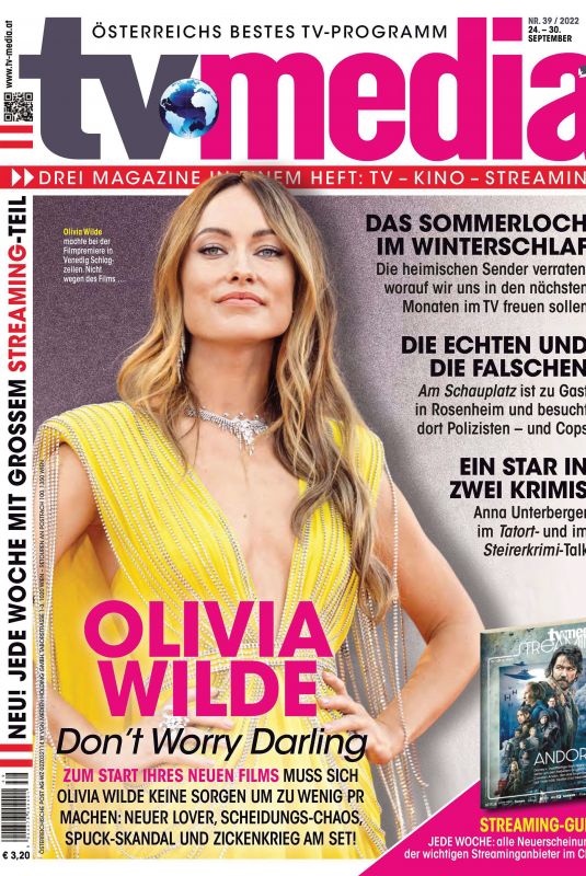 OLIVIA WILDE in tvmedia Magazine, Austria 2022