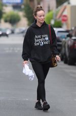 OLIVIA WILDE Leaves Tracy Anderson Studio in Studio City 09/15/2022