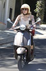 PARIS JACKSON Out Driving Her Scooter in Los Angeles 08/31/2022