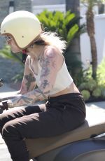 PARIS JACKSON Out Driving Her Scooter in Los Angeles 08/31/2022