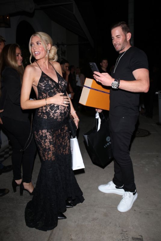 Pregnant HEATHER RAE YOUNG Leaves Her 35th Birthday Dinner in West Hollywwod 09/15/2022