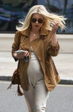 Pregnant MOLLIE KING Arrives at BBC Studio in London 09/02/2022
