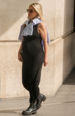 Pregnant MOLLIE KING Arrives at BBC Studios in London 09/24/2022