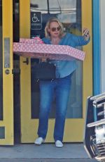REBEL WILSON in Double Denim Shopping for a Baby Gift in Los Angeles 09/16/2022