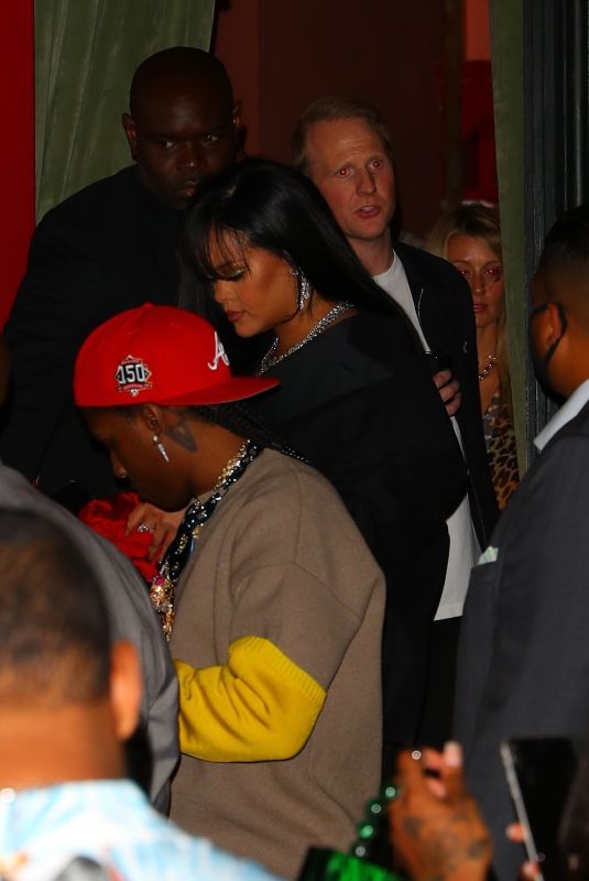 RIHANNA and Aasap Rocky at Canary Club at Launch of Mercer & Prince Whiskey in New York 09/09/2022