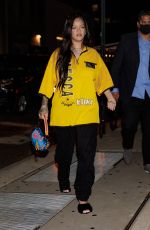 RIHANNA Out for a Solo Studio Session in New York 09/21/2022