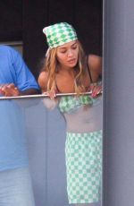 RITA ORA on Her Hotel Balcony in Rio de Janeiro 09/10/2022