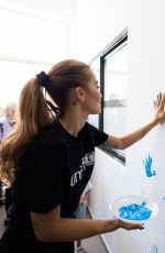 RITA ORA Visits House of Colors Community Center in Tirana 09/06/2022