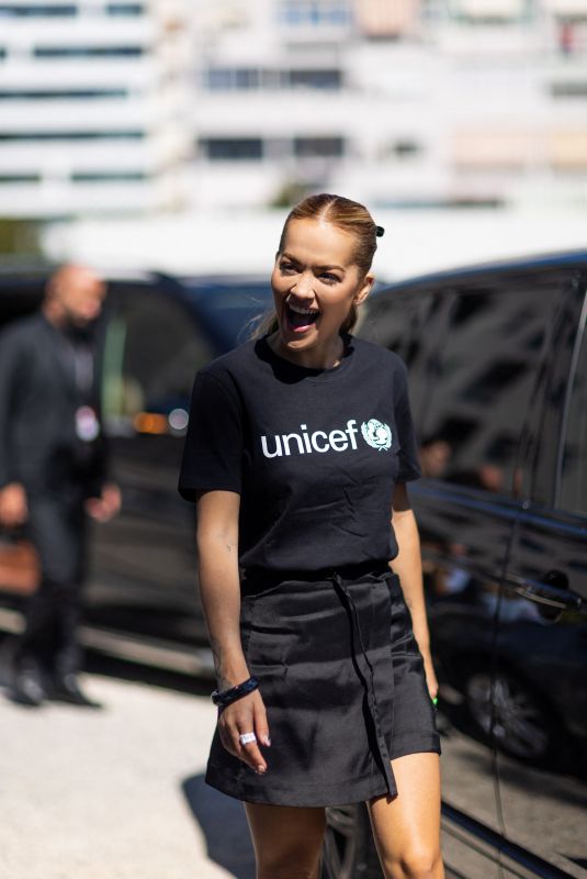 RITA ORA Visits House of Colors Community Center in Tirana 09/06/2022