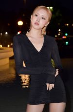 ROSE Arrives at Saint Laurent Show at Paris Fashion Week 09/27/2022