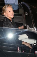 SHARON STONE Leaves Sunset Marquis in Los Angeles 09/02/2022
