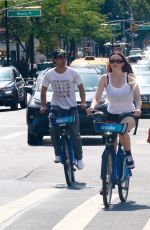 SOPHIE TURNER and Joe Jonas on a CitiBike Ride in New York 09/05/2022