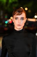 TALIA RYDER Arrives at Saint Laurent Show at Paris Fashion Week 09/27/2022