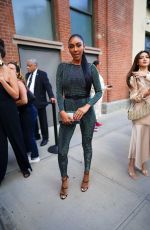 TAYSHIA ADAMS Arrives at Alice + Olivia Show at New York Fashion Week 09/10/2022
