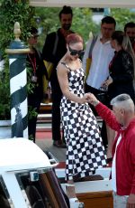 TESSA THOMPSON Arrives at Hotel Excelsior in Venice 09/09/2022