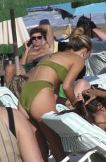 TIFFANY and LUCY WATSON in Bikinis on the Beach in Barcelona 09/01/2022