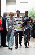 TINA KUNAKEY Arrives at Missoni Show at Milan Fashion Week 09/23/2022