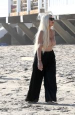TORI SPELLING at a Beach in Malibu 09/06/2022