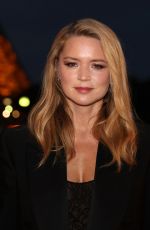 VIRGINIE EFIRA Arrives at Saint Laurent Show at Paris Fashion Week 09/27/2022