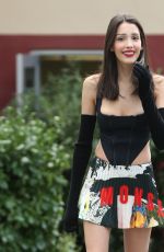 ZION MORENO Leaves Monse Maison Show at New York Fashion Week 09/08/2022