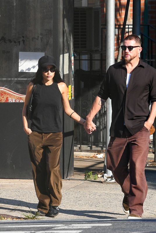 ZOE KRAVITZ and Channing Tatum Out in New York 09/18/2022