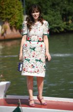 ZOOEY DESCHANEL Arrives at Hotel Excelsior in Venice 09/07/2022