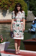 ZOOEY DESCHANEL Arrives at Hotel Excelsior in Venice 09/07/2022