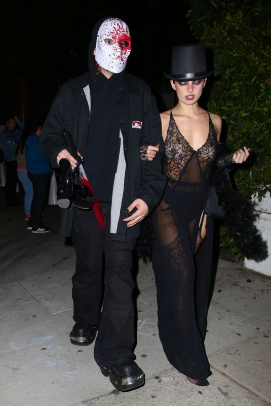 ADDISON RAE and Omer Fedi Leaves Halloween Party at Chateau Marmont in West Hollywood 10/29/2022
