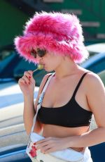 ADDISON RAE Enjoys a Lollipop Out in West Hollywood 10/18/2022