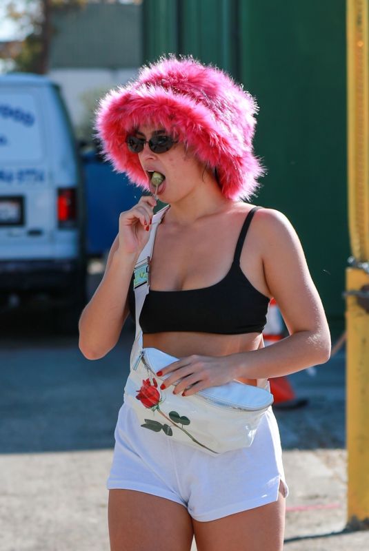 ADDISON RAE Enjoys a Lollipop Out in West Hollywood 10/18/2022