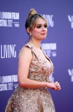 AIMEE LOU WOOD at Living Premiere at 66th BFI London Film Festival 10/09/2022