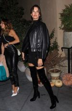 ALESSANDRA AMBROSIO Arrives at Lavo Restaurant in West Hollywood 10/21/2022