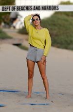 ALESSANDRA AMBROSIO at a Beach in Santa Monica 10/01/2022