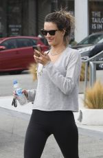 ALESSANDRA AMBROSIO Leaves Caffe Luxxe After a Workout Session in Brentwood 10/09/2022