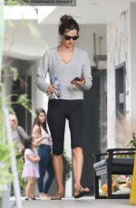 ALESSANDRA AMBROSIO Leaves Caffe Luxxe After a Workout Session in Brentwood 10/09/2022