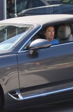 ALESSANDRA AMBROSIO Out Driving in Her Bentley in Beverly Hills 10/25/2022