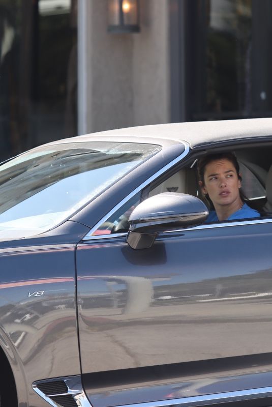 ALESSANDRA AMBROSIO Out Driving in Her Bentley in Beverly Hills 10/25/2022