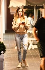 ALESSANDRA AMBROSIO Out for Dinner in Brentwood 10/21/2022