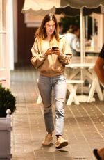 ALESSANDRA AMBROSIO Out for Dinner in Brentwood 10/21/2022