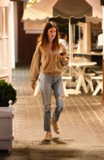 ALESSANDRA AMBROSIO Out for Dinner in Brentwood 10/21/2022